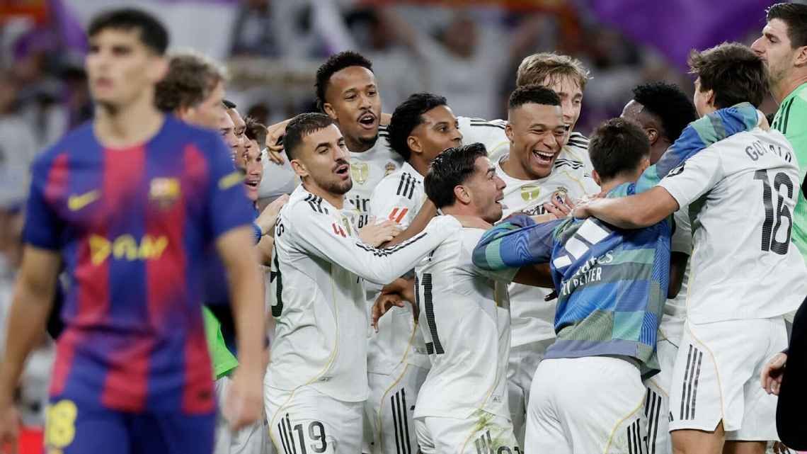 Real Madrid dominó al Barcelona y se quedó con El Clásico de España por LaLiga