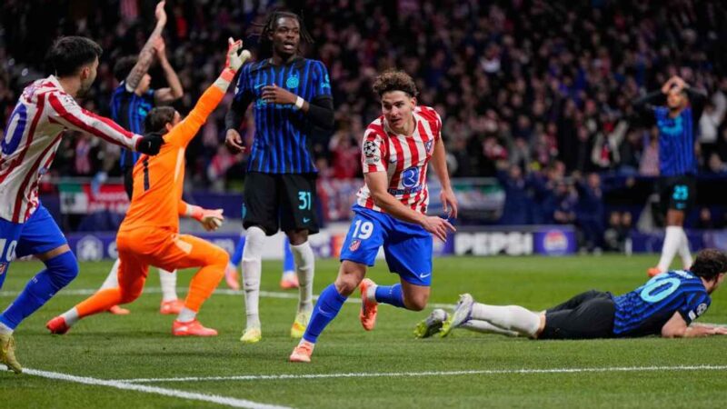 Con suspenso, Julián Álvarez marcó su gol para Atlético de Madrid ante Inter en Champions