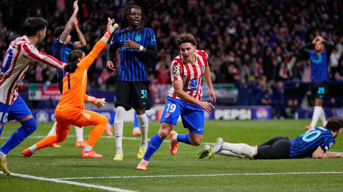 Con suspenso, Julián Álvarez marcó su gol para Atlético de Madrid ante Inter en Champions