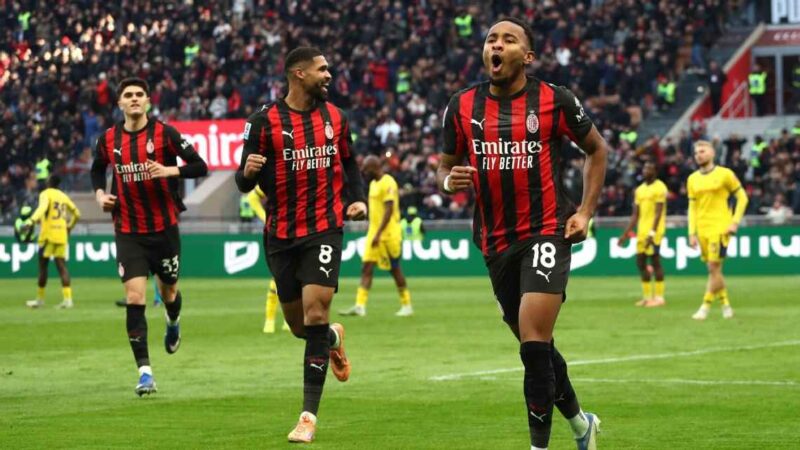 Nkunku metió un doblete y Milan goleó a Hellas Verona en Serie A