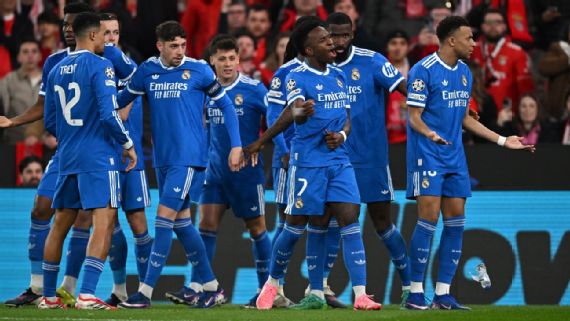 Con un gol de Vinicius, Real Madrid sacó ventaja frente a Benfica en la ida del playoff de Champions