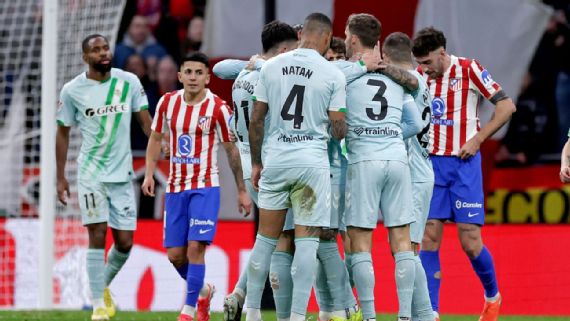 Atlético tropezó ante Betis y sigue sin encontrar regularidad en LaLiga