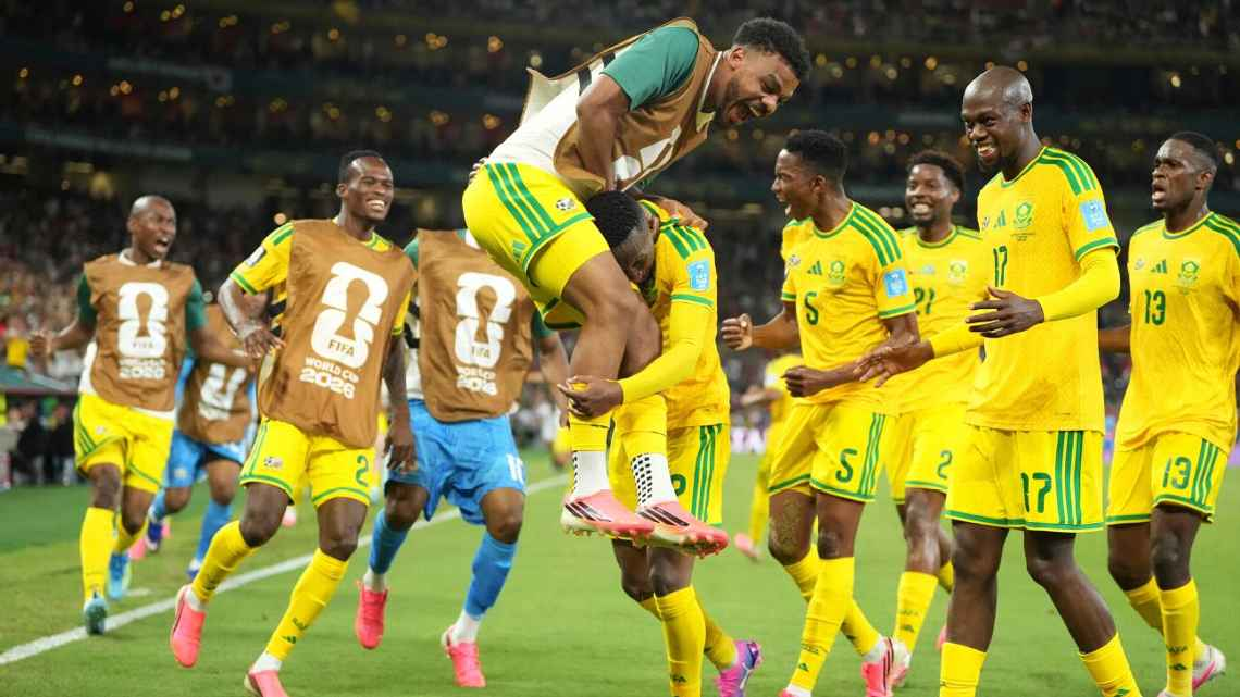 ¡Histórico! Sudáfrica derrotó a Corea del Sur y avanzó por primera vez a la fase eliminatoria de un Mundial